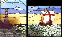 Stained Glass Art Deco 1930's (thumbnail)